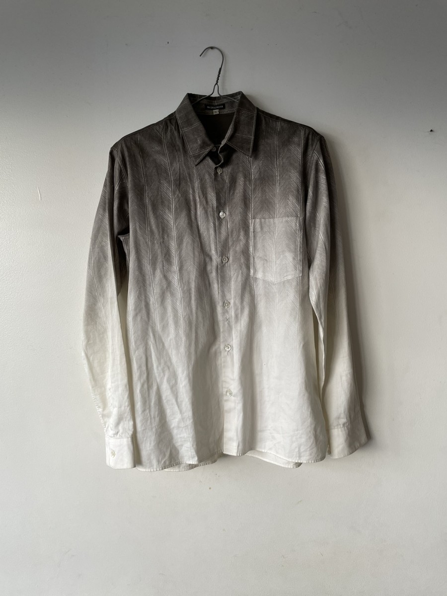 Chevron feather pattern button up shirt - 1