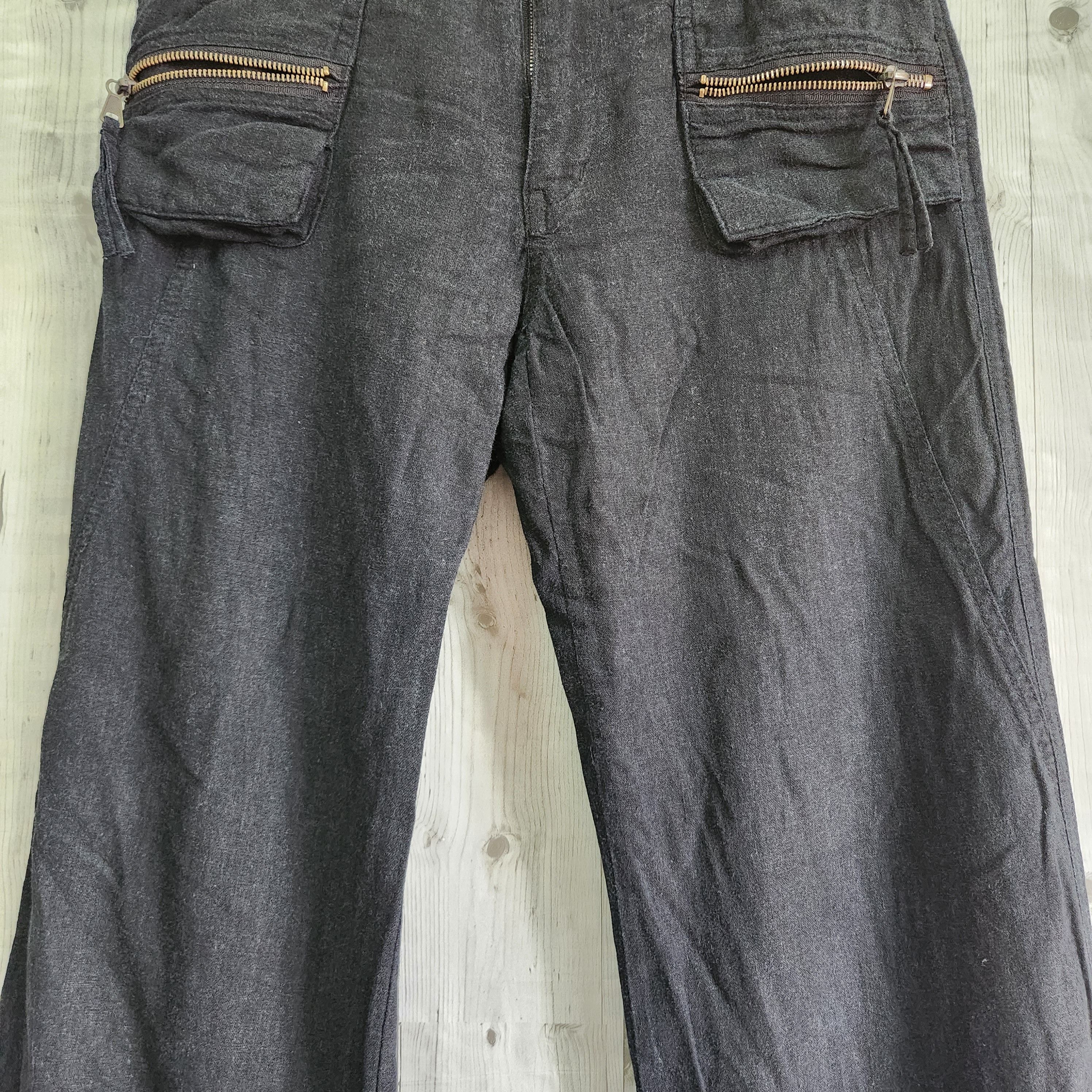 Japanese Brand - Flare Tornado Mart Bush Pants Zipped - 2