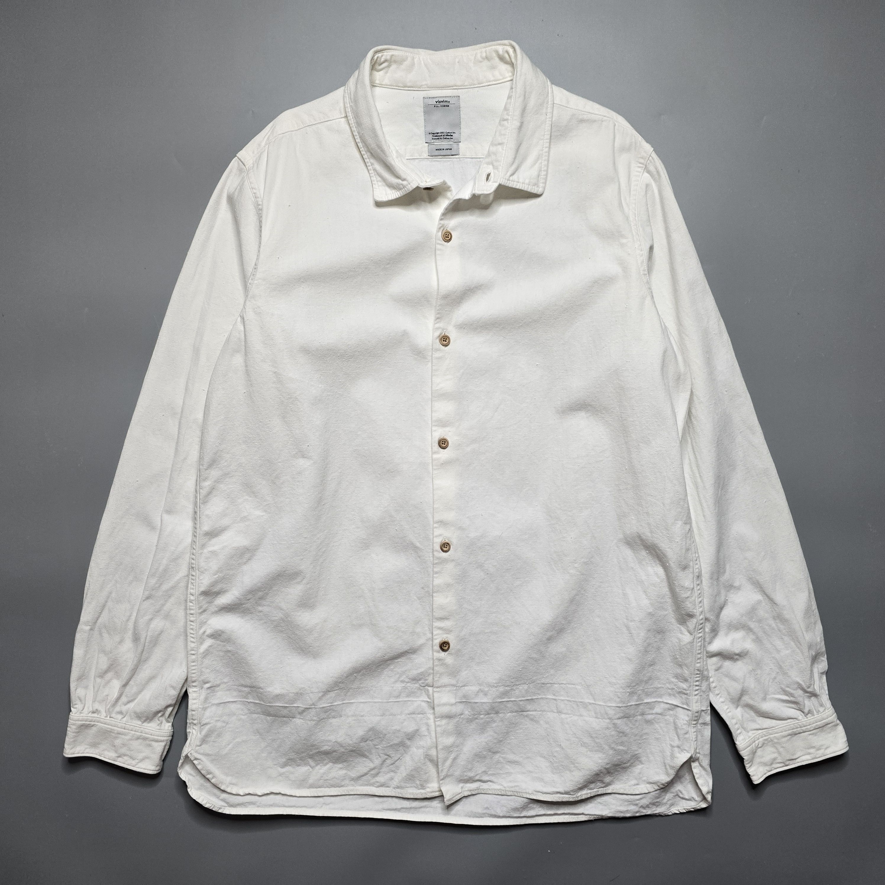 Visvim - Long Rider Shirt - Bleached Cotton Linen - 1