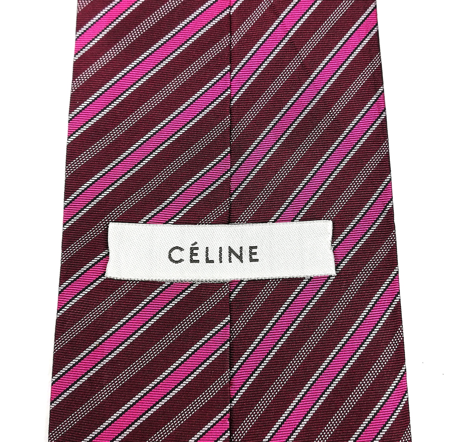 Celine Regimental Silk Tie made Italy Men Luxury Style - 8