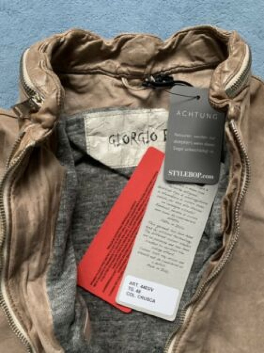 Giorgio Brato - New Beige Leather Jacket Made in Italy - 2