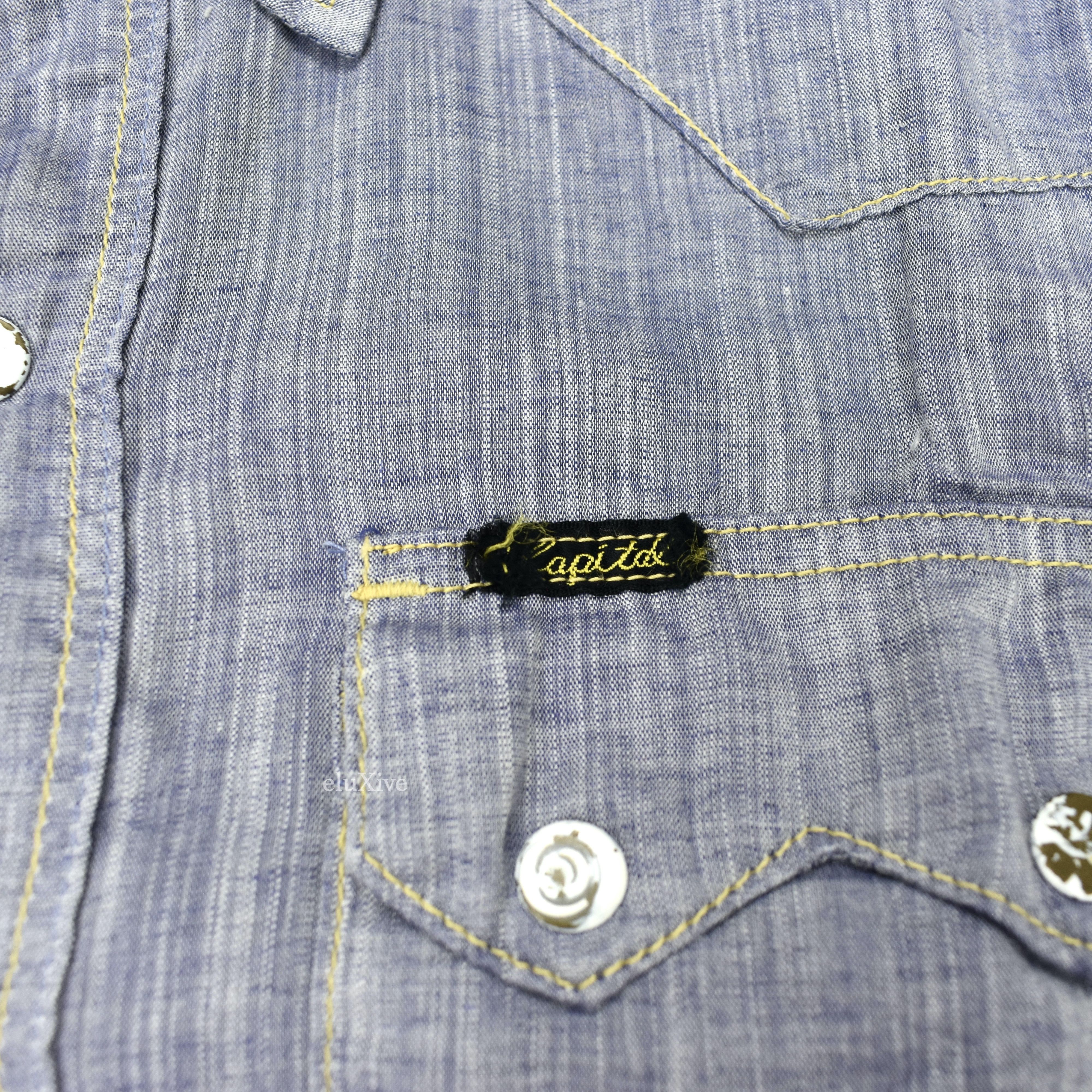 Kapital Western Chambray Snap Button Shirt - 4