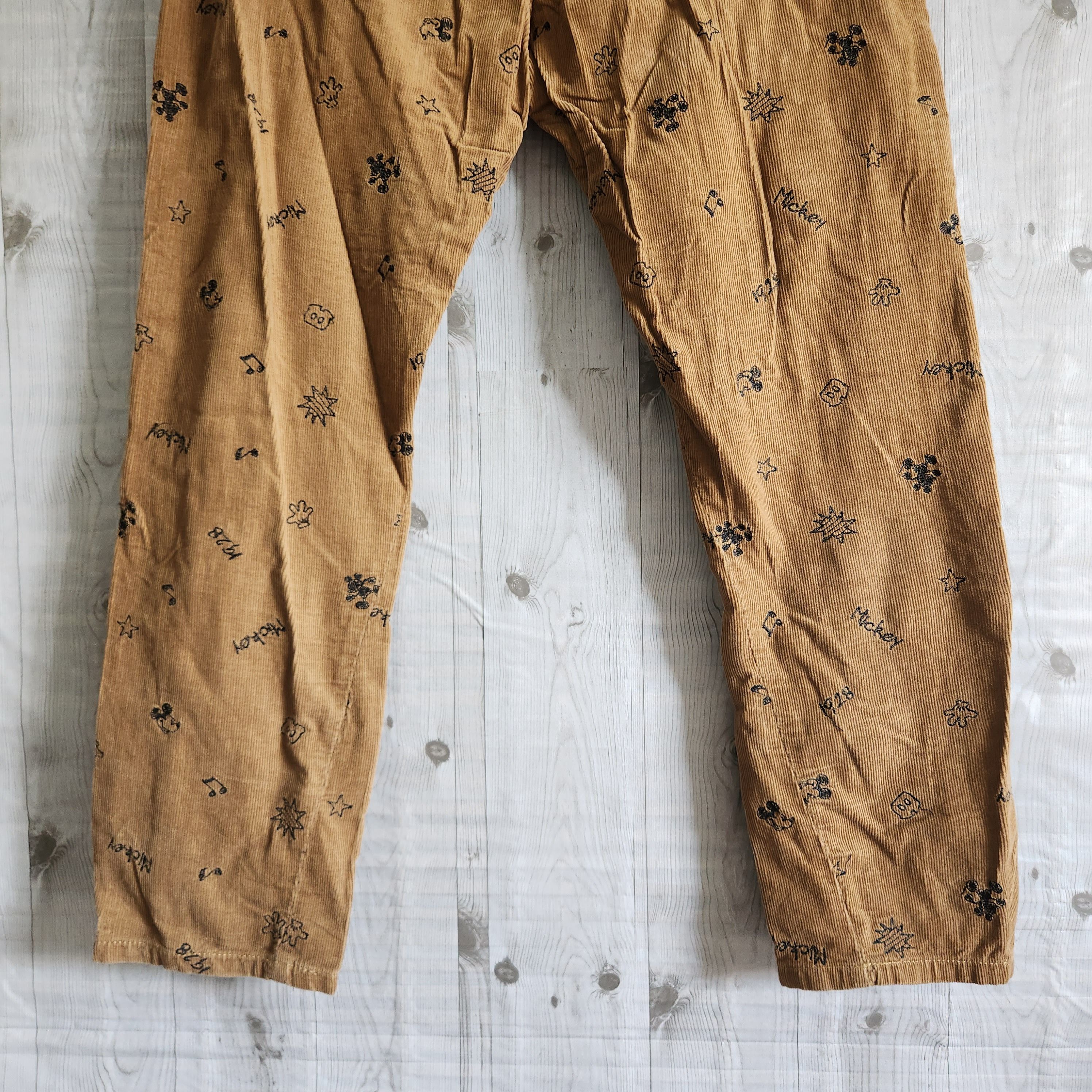 Disney Corduroy Denim Brown Jeans Full Printed - 9