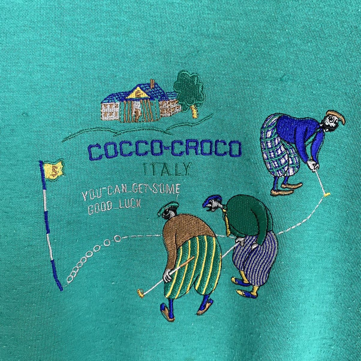 Vintage 90s Cocco Croco Designer Embroidered Sweatshirt - 6