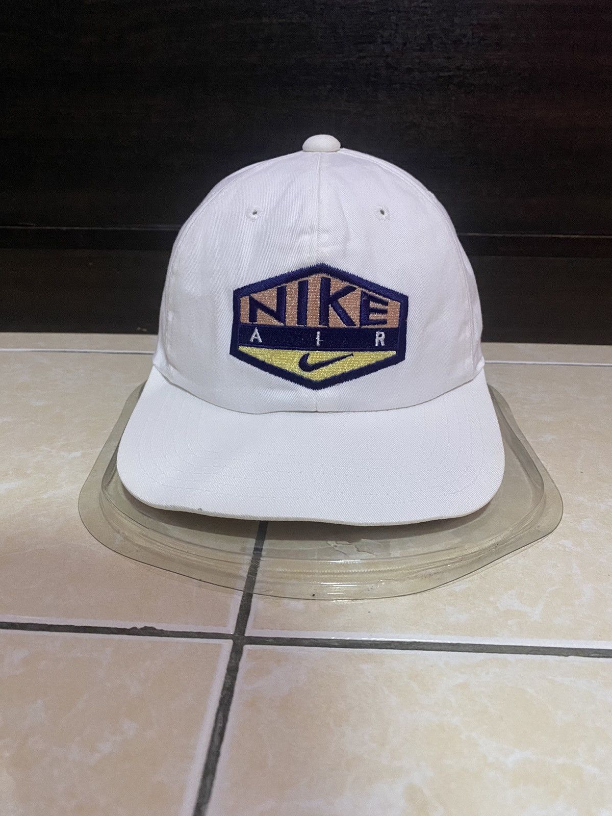 Vintage 90s Nike Air Swoosh Embroidery Logo Hat - 1