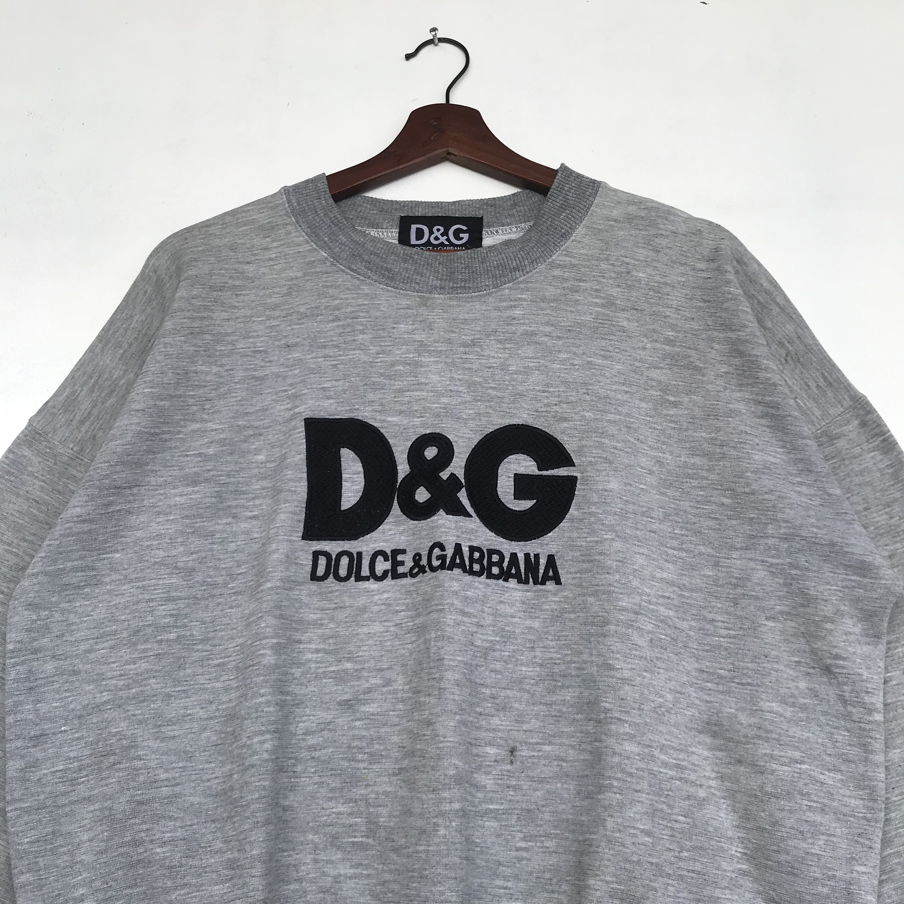 Vintage Dolce and Gabbana big logo embroidered sweatshirt - 4