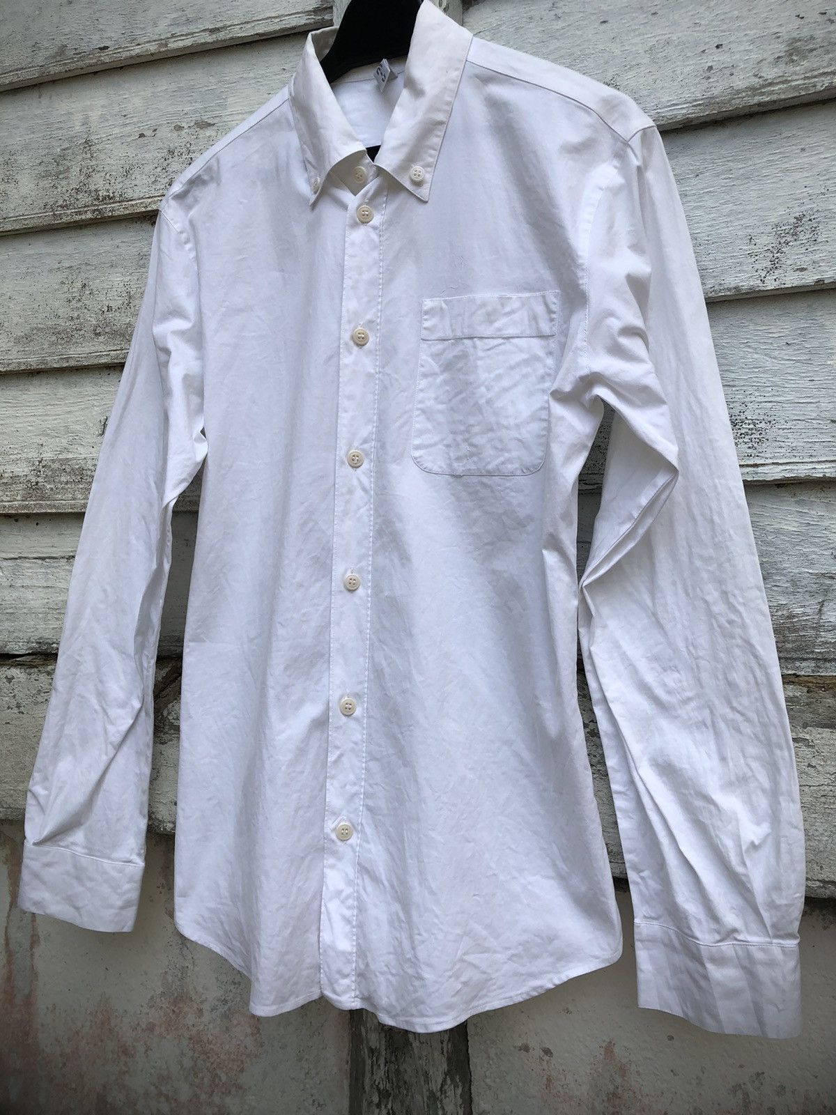 Miu Miu White Plain Button Up Shirt LS - 2