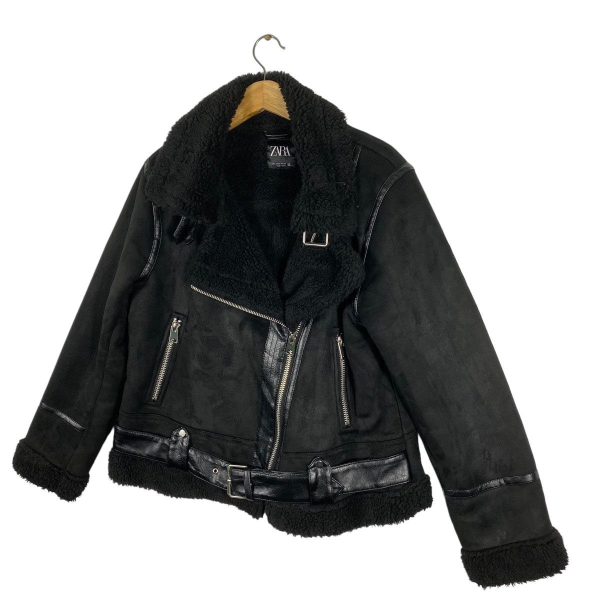 Zara Black Faux Suede Jacket - 2