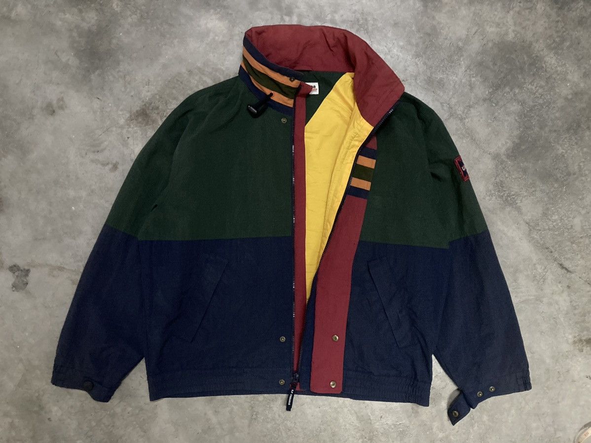 Vintage 90s U.P Renoma Block Color Hooded Jacket - 3