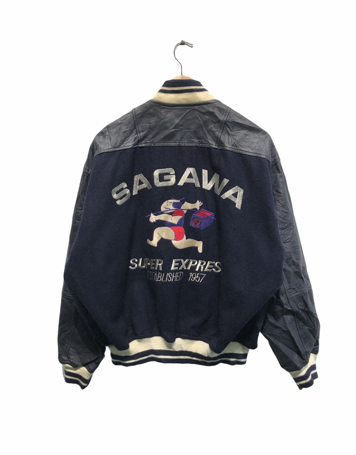 Vintage - Sagawa Express Big Logo Varsity Jacket - 1