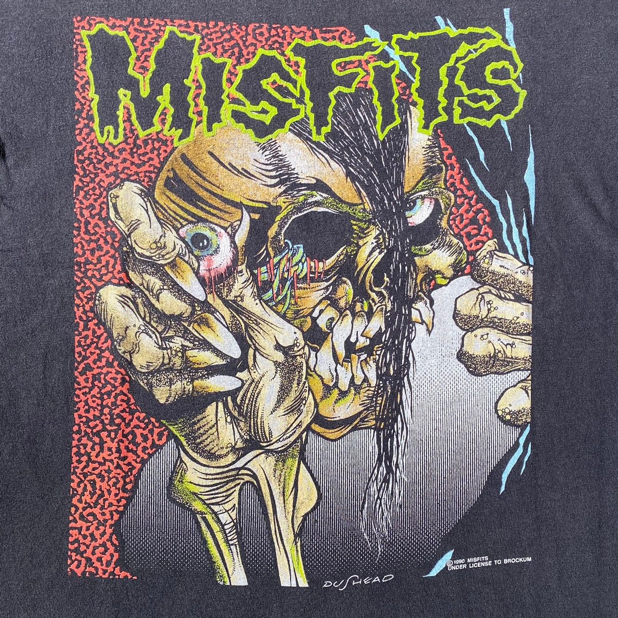 Vintage Misfits Pushead Earh AD double License 1990 - 2