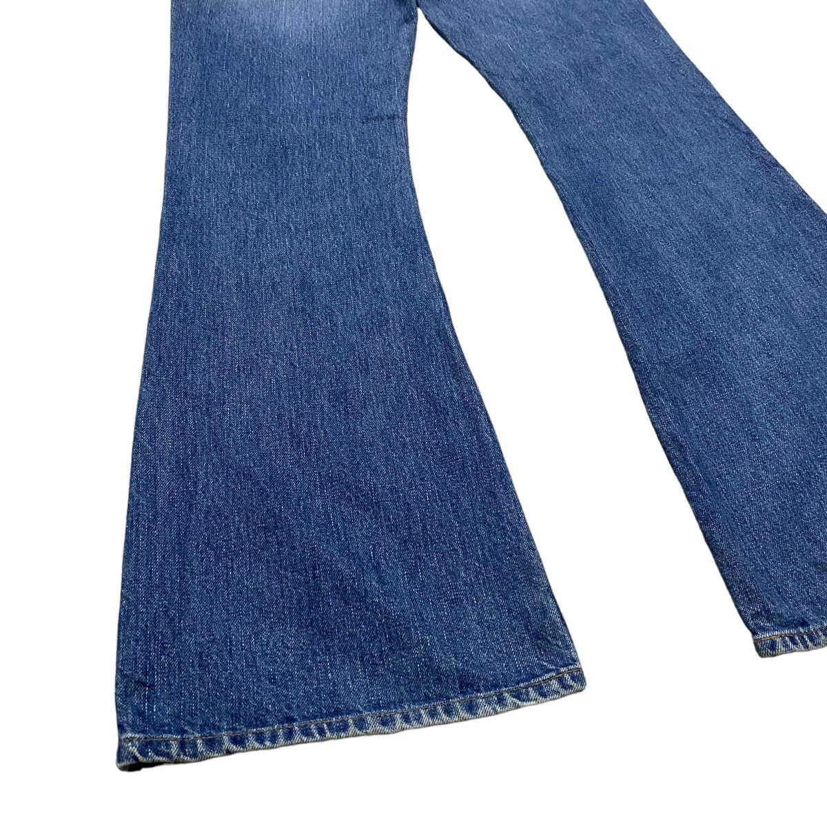 OrSlow Washed Blue Denim Super Flare Jeans - 14