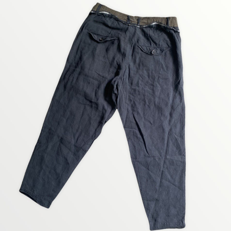 SS18 Raw Waist Linen Pants - 5