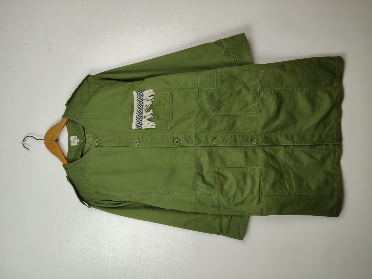 Japanese Brand -  Final Drop!  Titicaca Japan Green Long Coat Jacket - 2