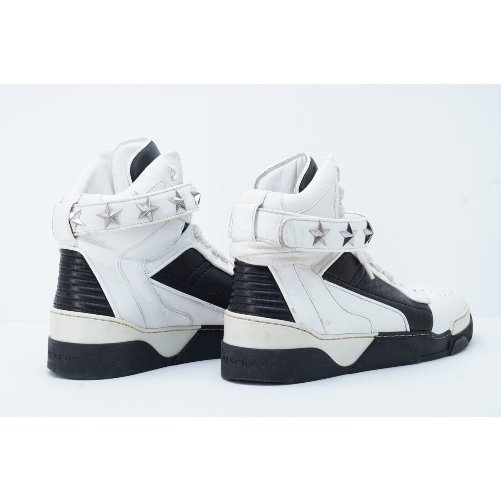 Givenchy Tyson Star Sneakers Shoes White Leather High Top 44 - 10