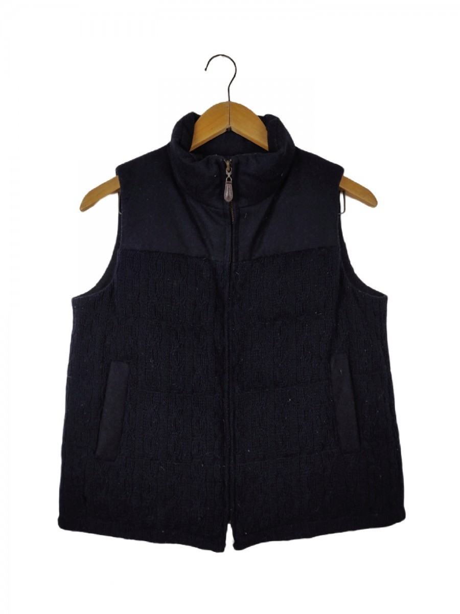 False Two Pieces Puffer Knit Vest - 1