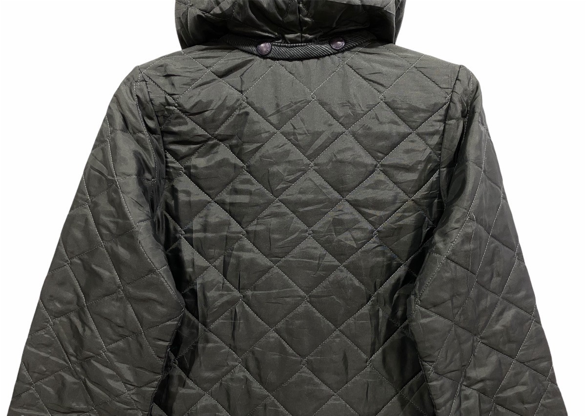Lavenham - Suffolk Quilted Slim Fit Jacket Detachable Hood - 5