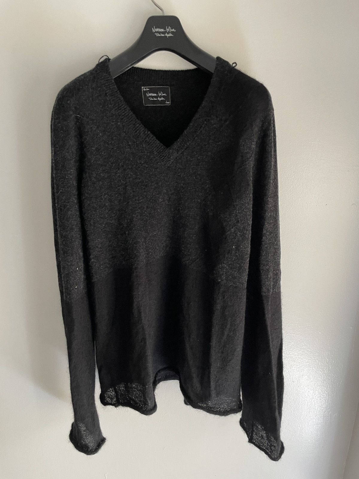 F/W06 Grunge Distressed Noir Knit Sweater - 2