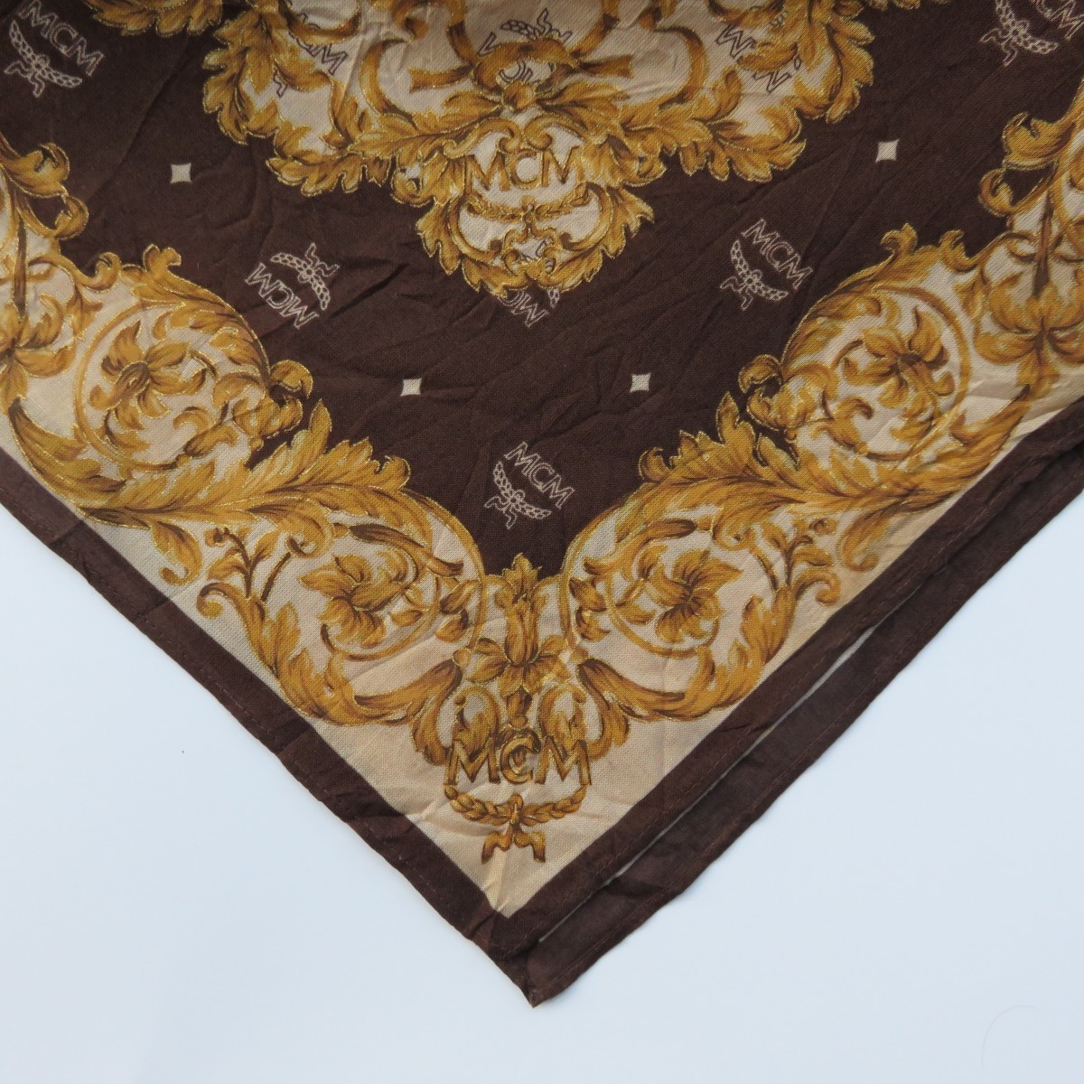 Floral Abstract Luxury Golden Scarves Bandana - 3