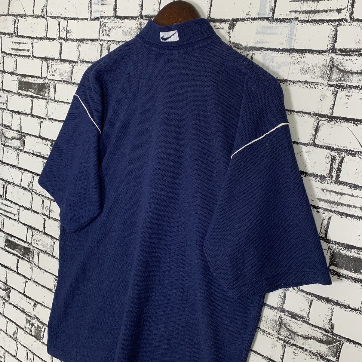 Vintage 90s Sportwear Nike Swoosh Embroidery Collar Shirt - 7