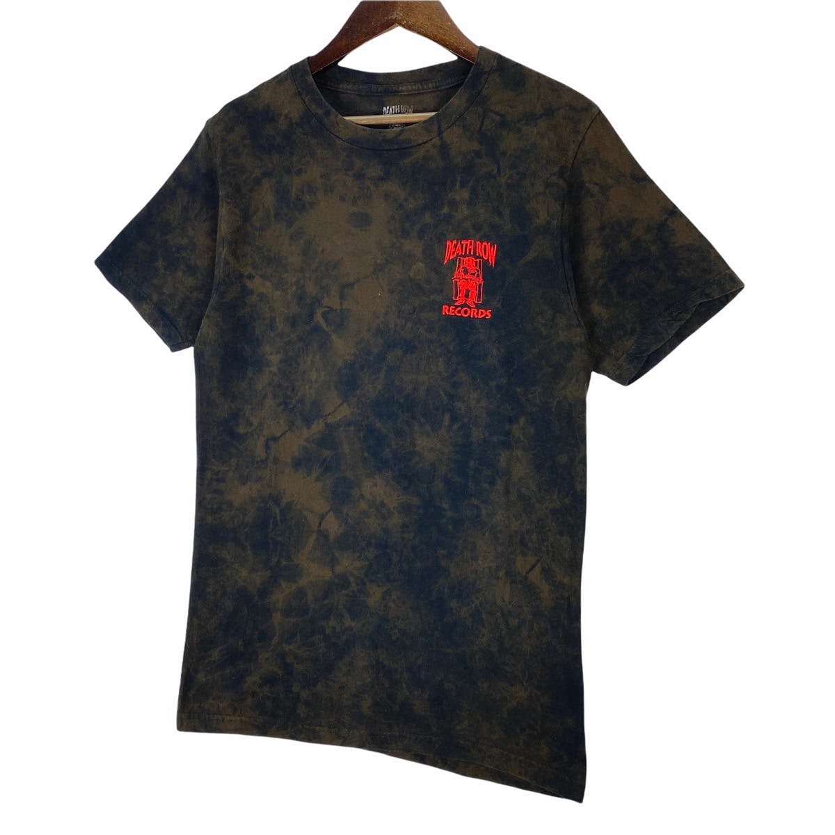 Death Row Records Acid Wash Embroidery T Shirt - 3
