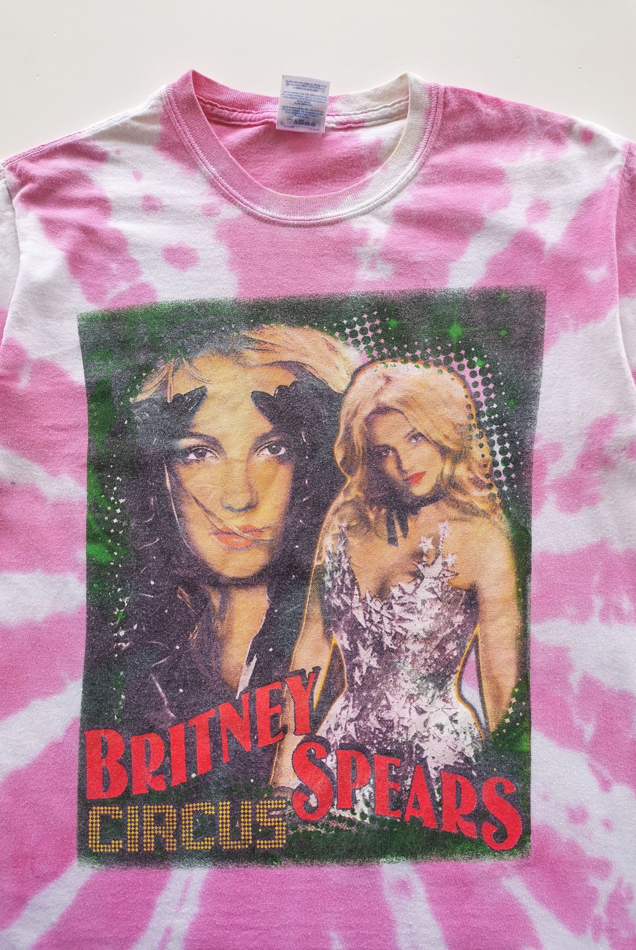 Vintage - Britney Spears Pussycat Dolls Circus Tour Shirt Tie Dye Pink - 7