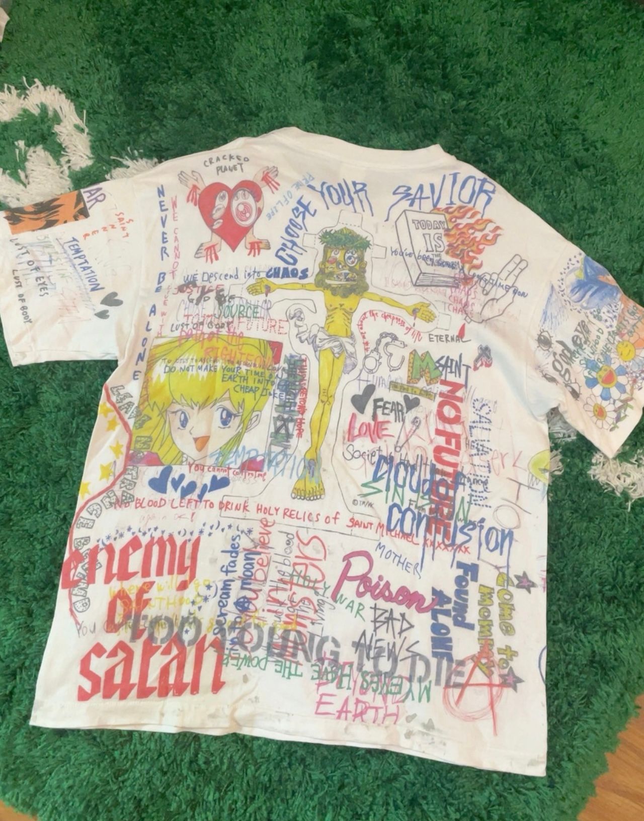 Saint Michael x Takashi Murakami graffiti t-shirt - 2