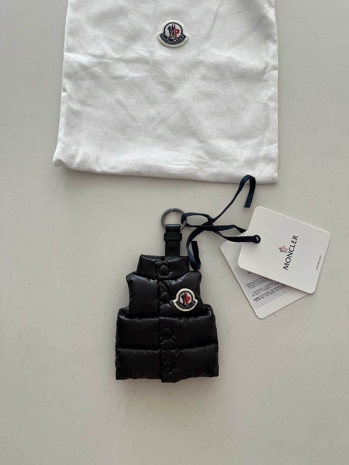 NWT - Moncler Mini Puffer Vest Keychain - 1