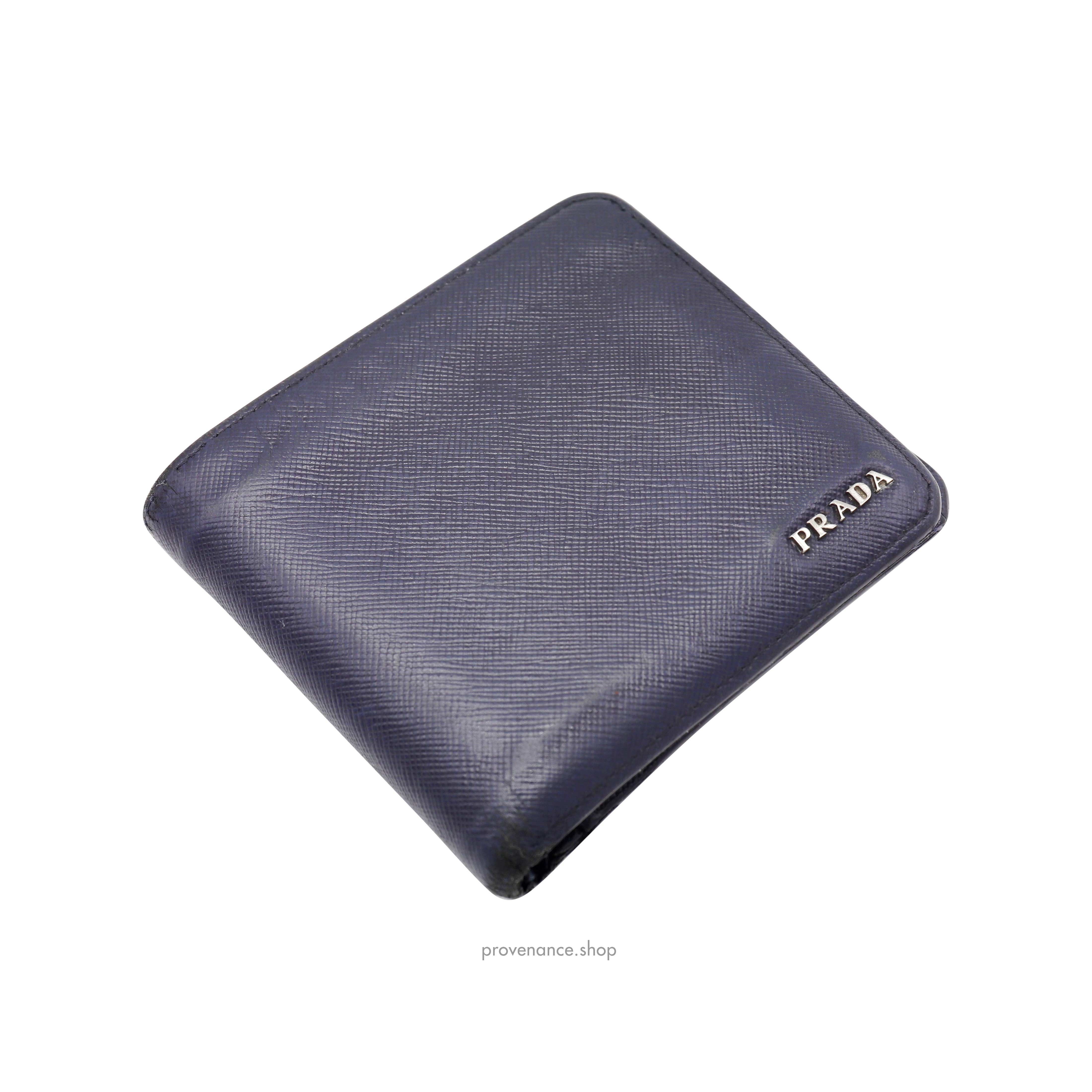 Prada Bifold Wallet - Navy Saffiano Leather - 3