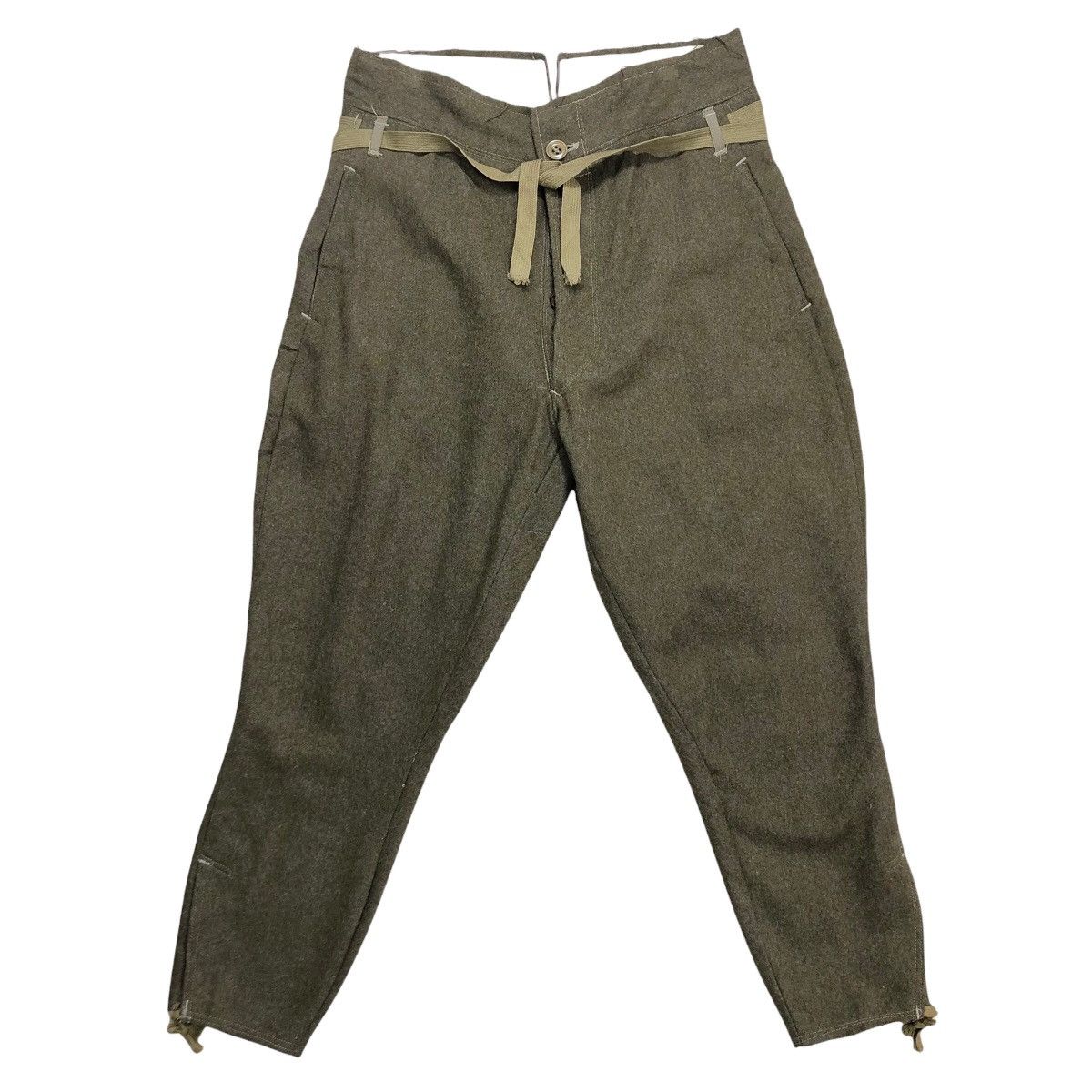 Vintage Wool Pants Military Style - 1