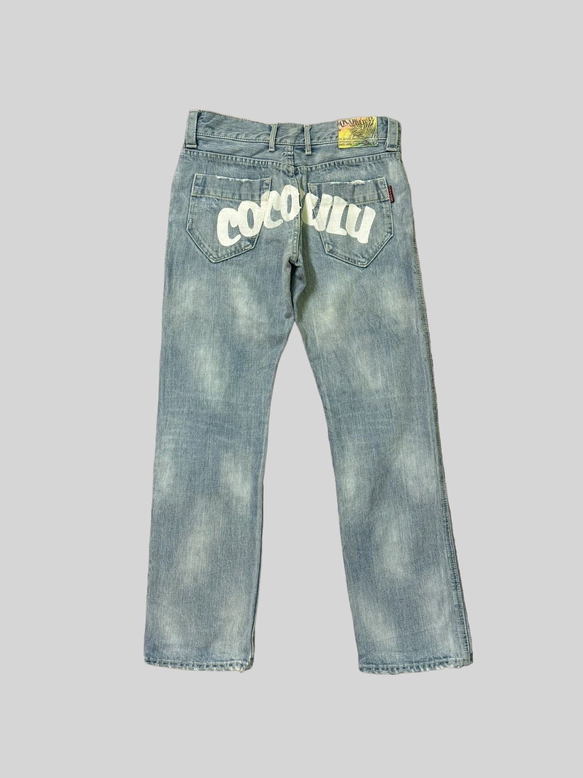 Vintage - Distressed COCOLULU Mud WashThrashed Faded Jeans - 1