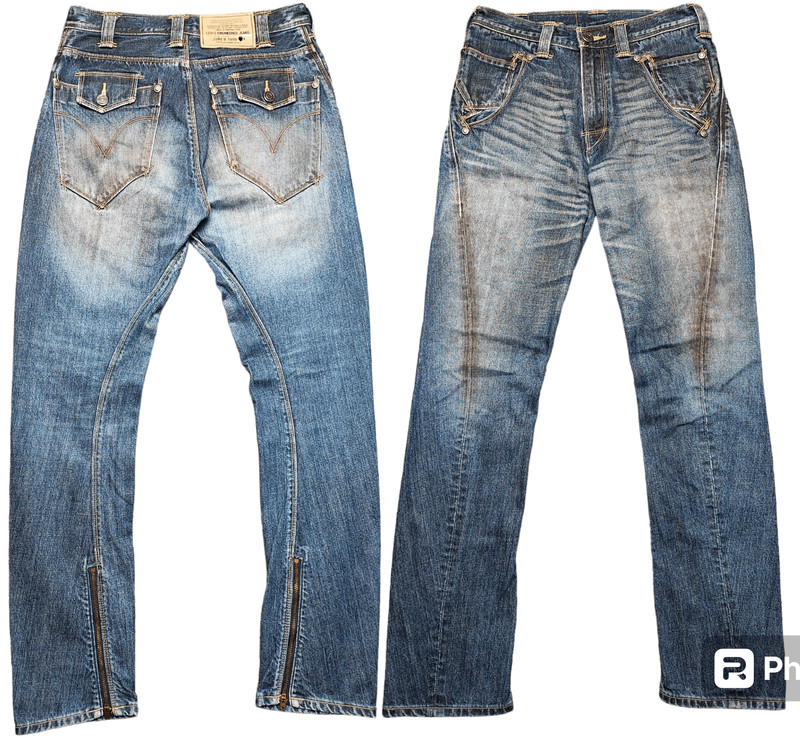 Vintage Distress Levis Engineered Twisted Zip Leg - 1