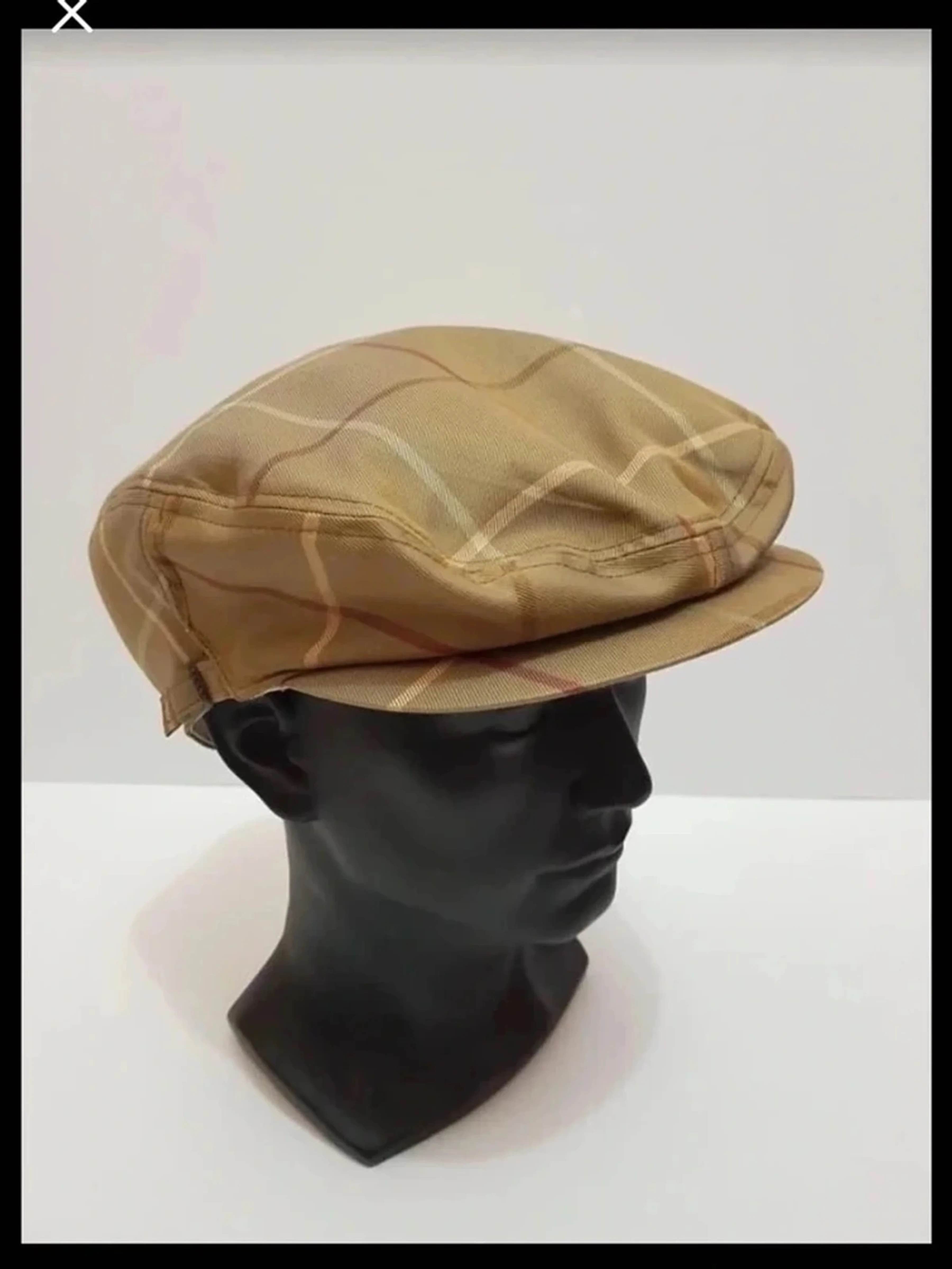 Vintage burberry’s nova check baretta hat 58 cm - 4