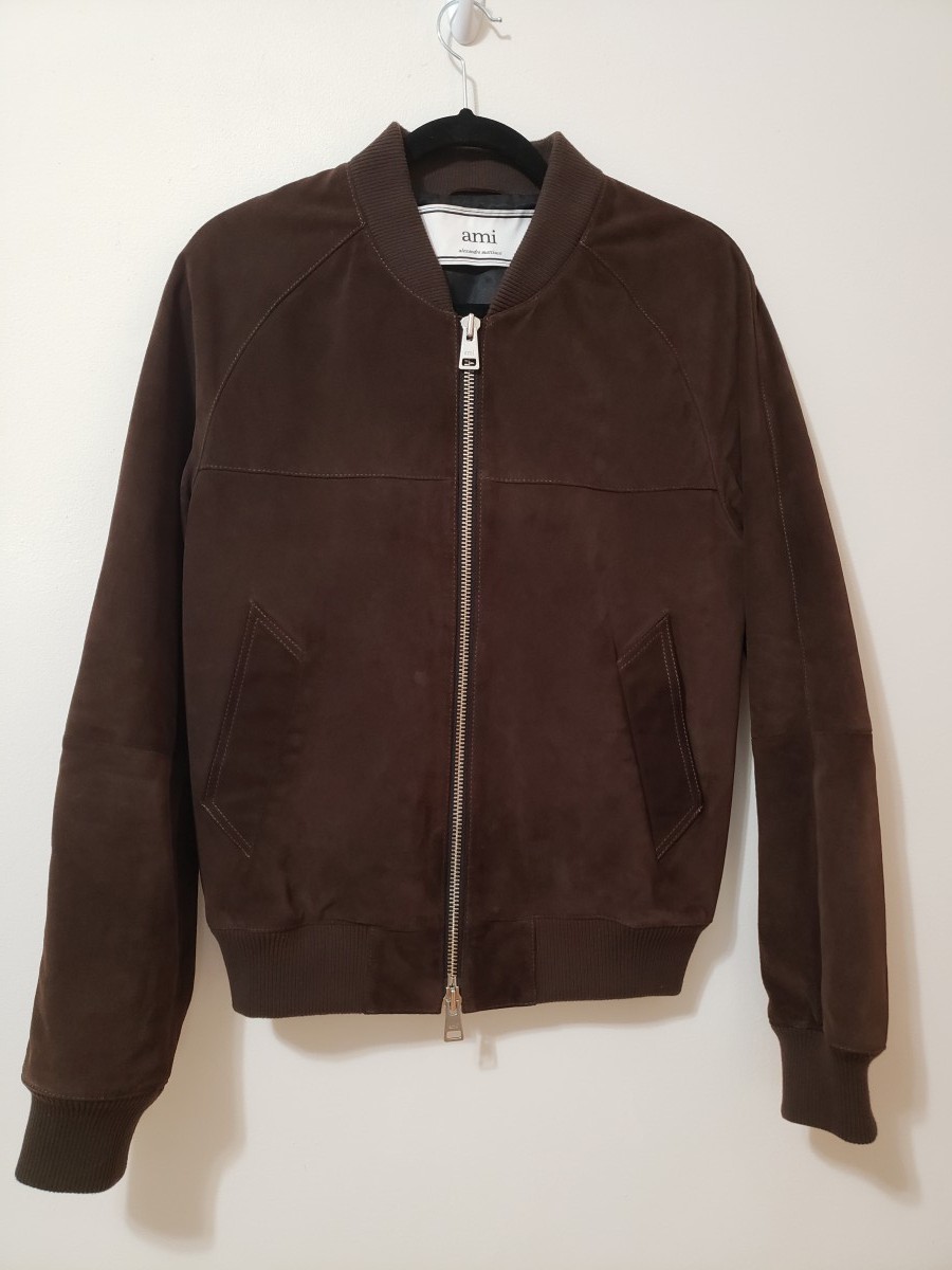 Ami Alexandre Mattiussi Suede Jacket - Chocolate - 1