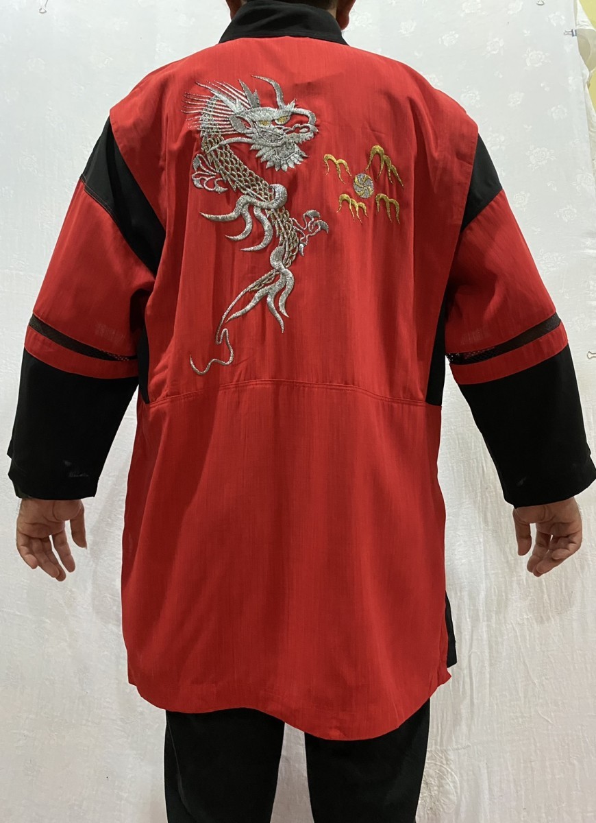 Japanese Brand - Modern Kimono Cardigan Embroidery Dragon Logo - 15