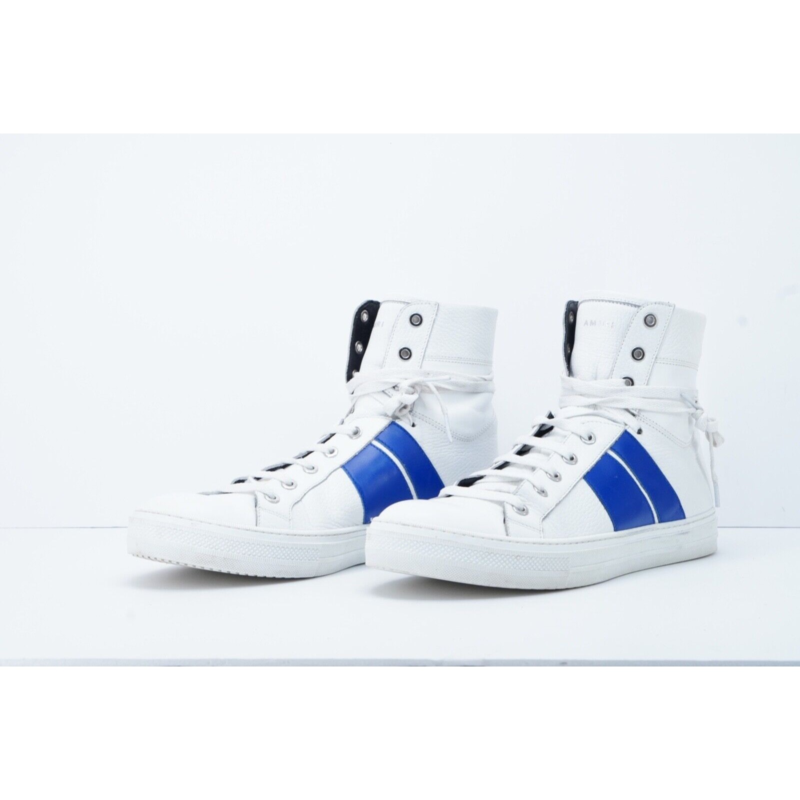 Amiri Sunset Sneakers White Blue High Top Lace Up $595 - Siz - 4