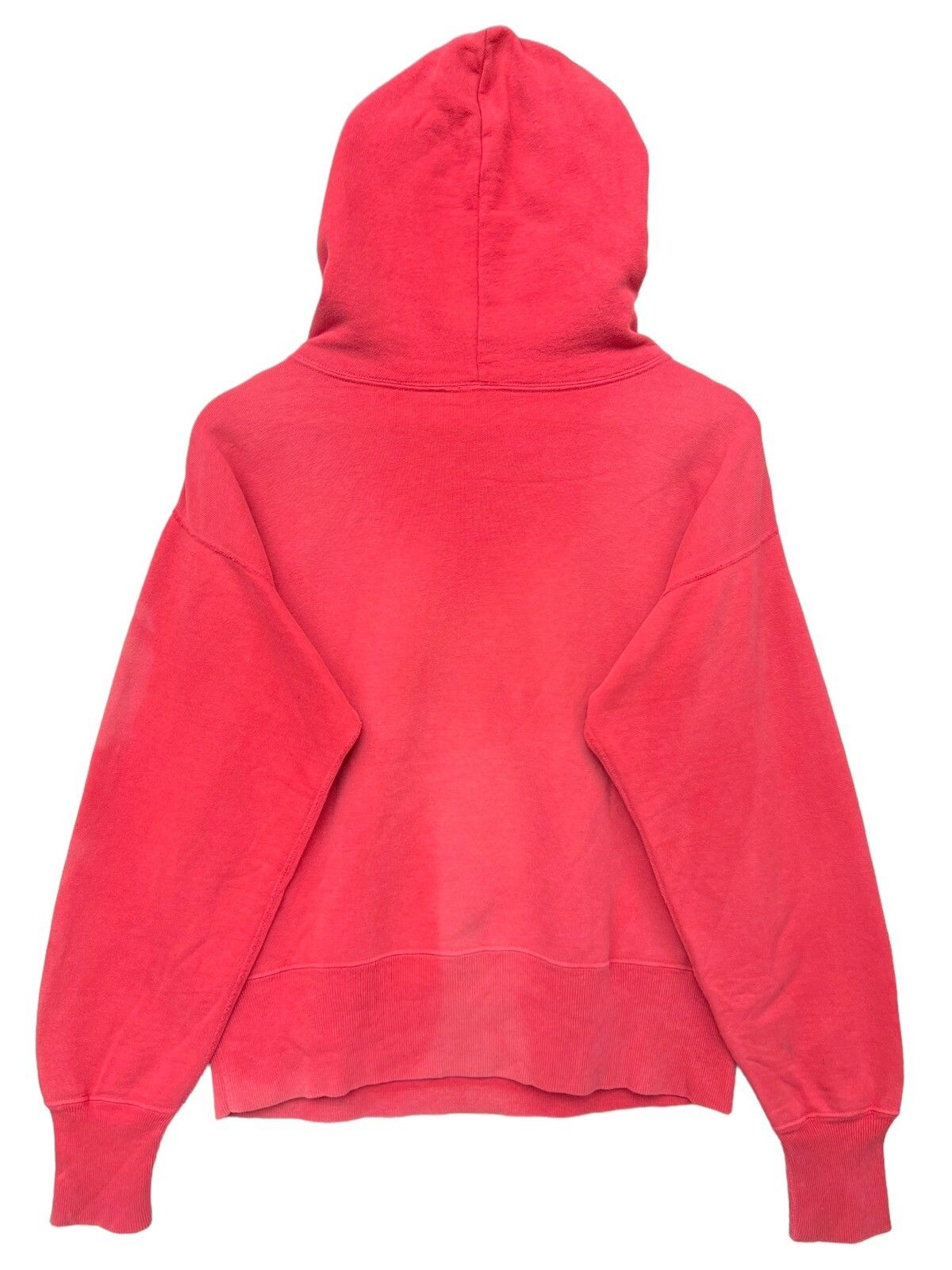 Vintage 45RPM Red Sun Faded Distressed Baggy Boxy Hoodie - 5