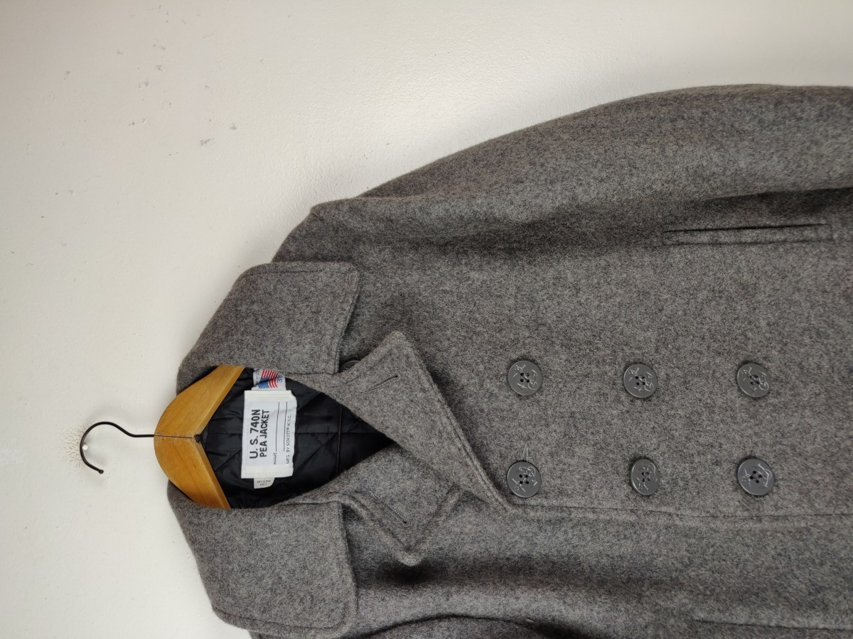 NYC Peacoat Wool Heavy Grey Jacket - 5