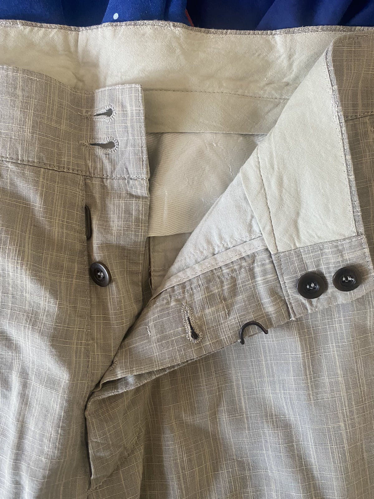 Beige cotton trousers - 3