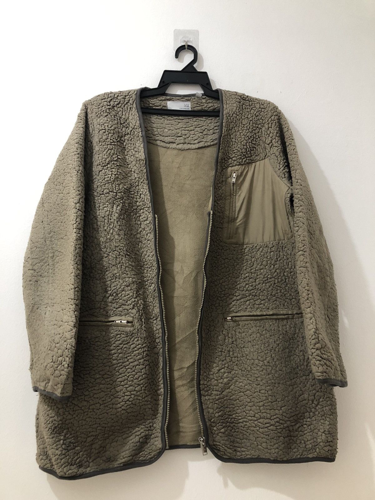 Undercover x uniqlo fleece sherpa jacket cardigan style - 3
