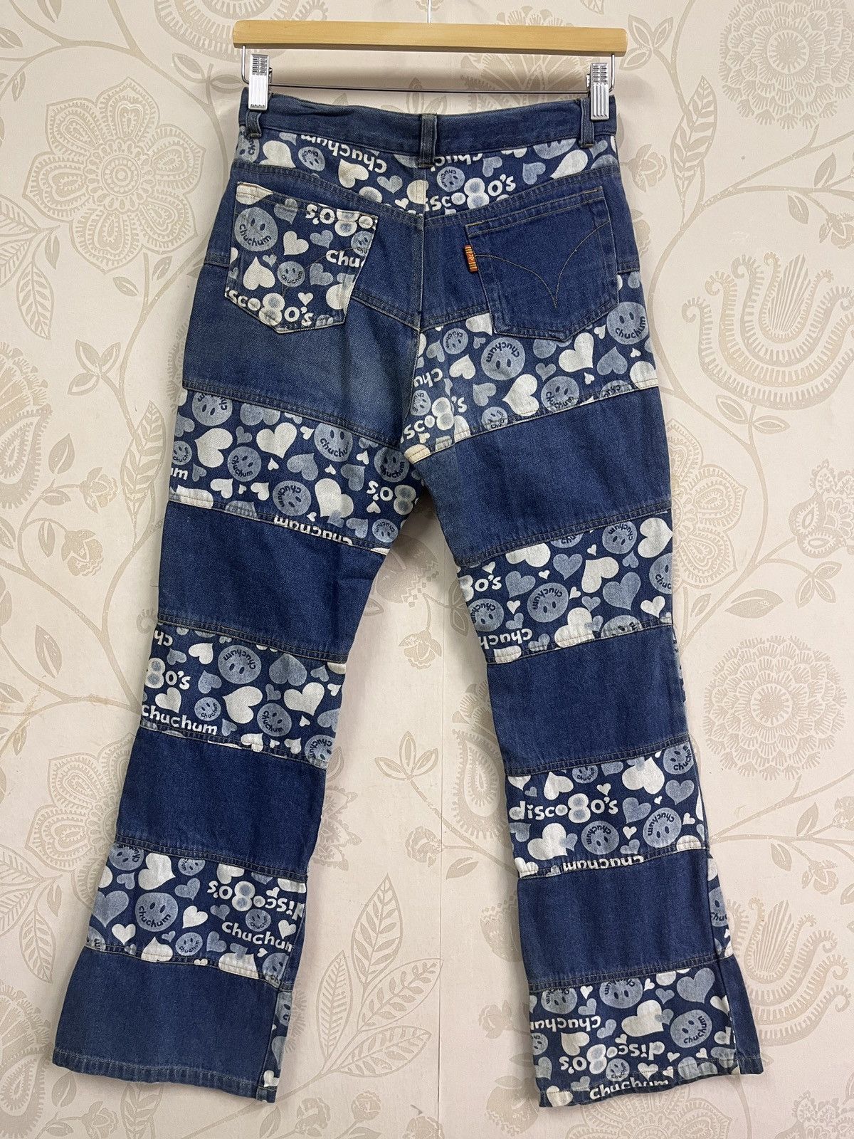 Vintage - Hysteric Flared Chuchum Full Printed Patches Denim Jeans - 21