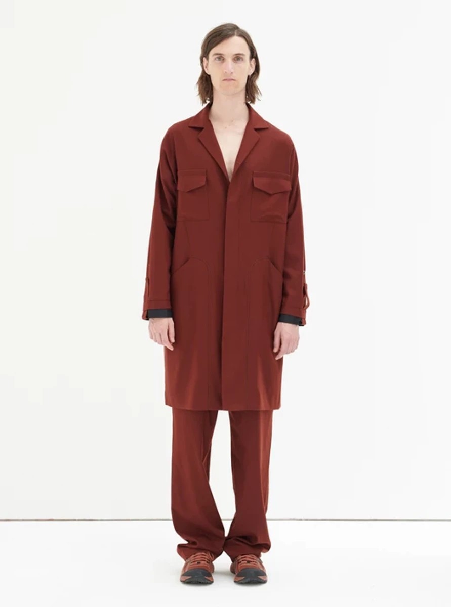 Yann RED LORO PIANA RAIN SYSTEM® WOOL coat - 9