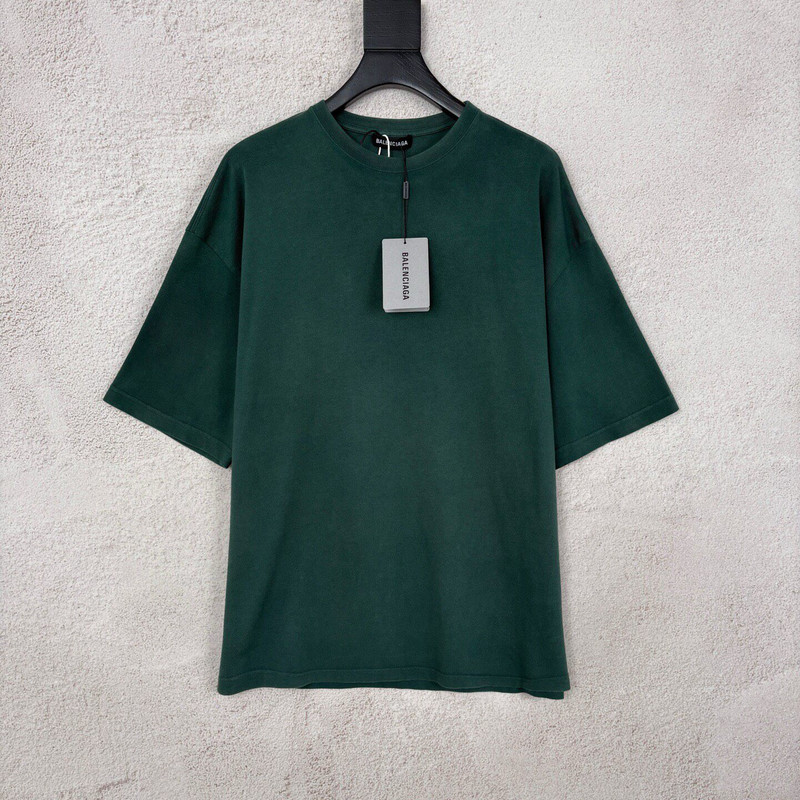 Balenciaga Lake Green Washed Short Sleeve T-Shirt - 1