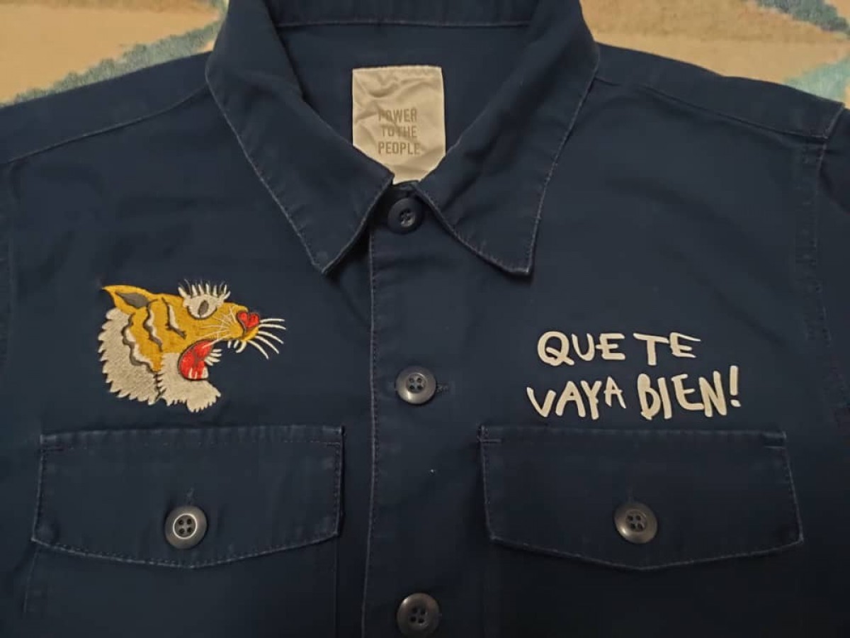 Japanese Brand - Embroidered Logo Button Up Light Jacket - 3