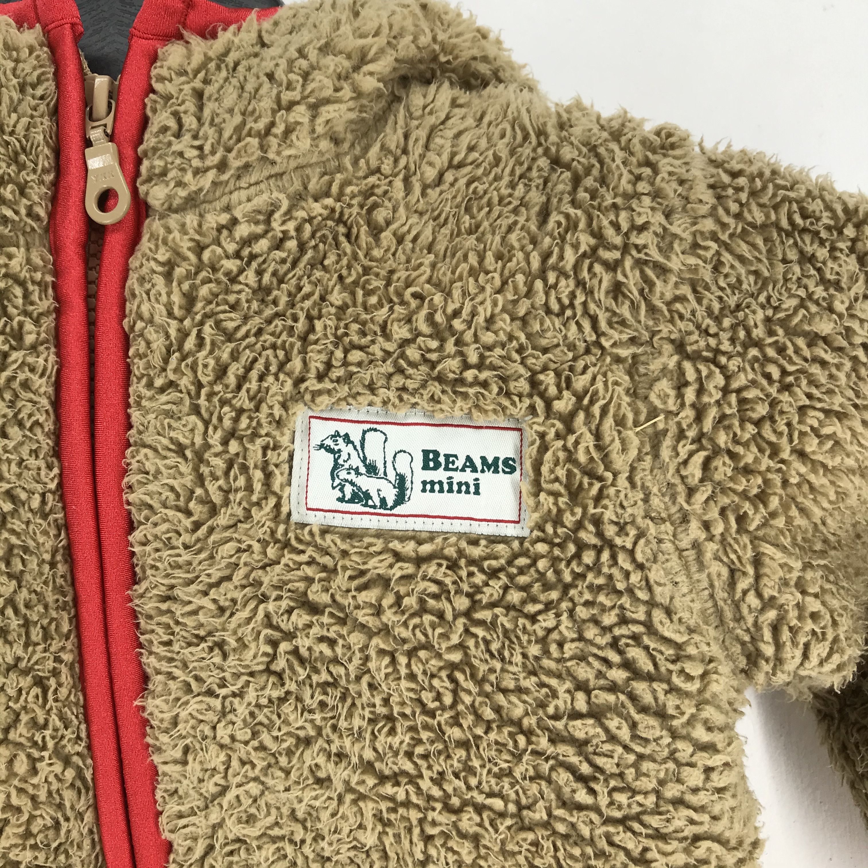 BEAMS Mini Deep Pile Fleece Hooded Baby Jacket #2368-93 - 4