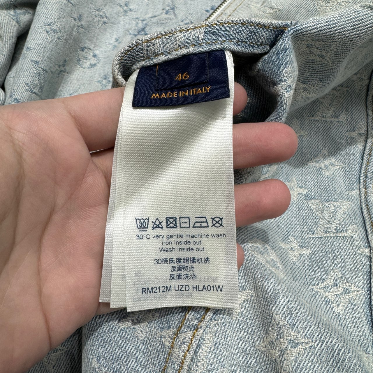 louis vuitton  nba monogram full print hooded denim jacket - 5