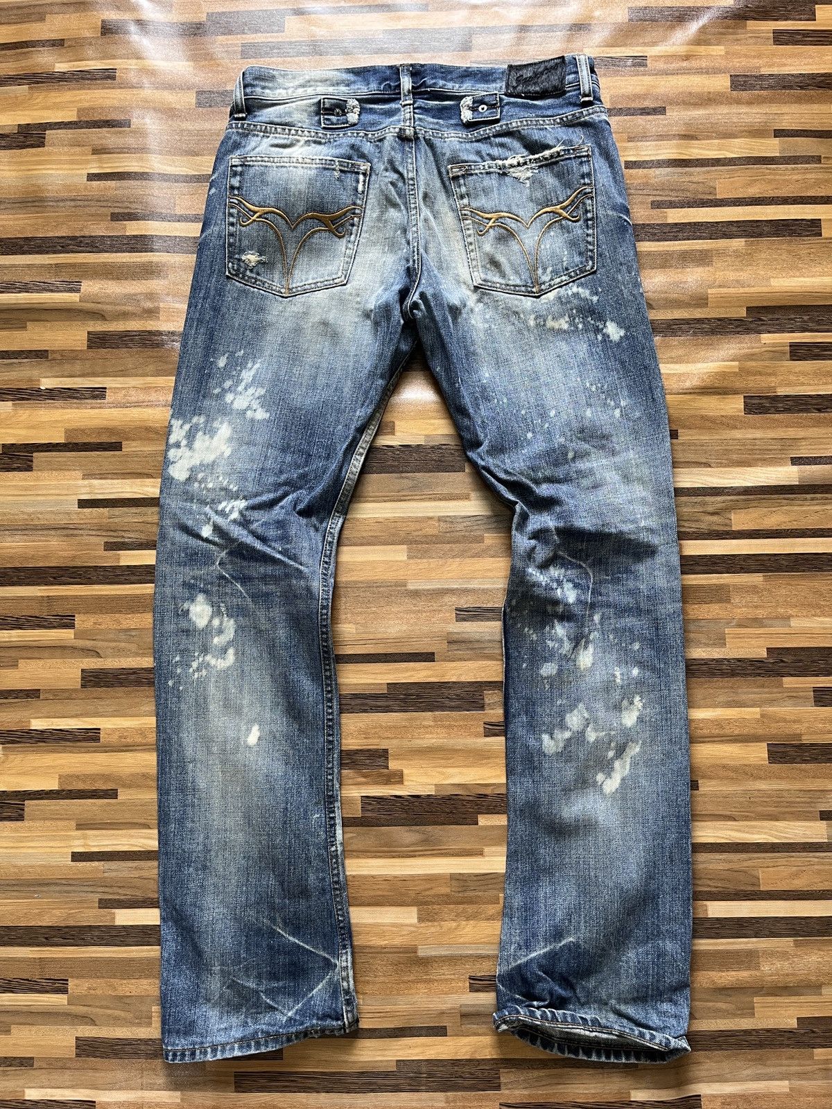 Ripped Style Jack Rose Distressed Denim Vintage - 16