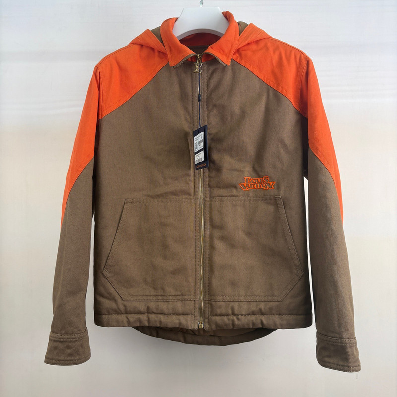 Louis Vuitton Embroidered Letter Colorblock Padded Jacket - 1