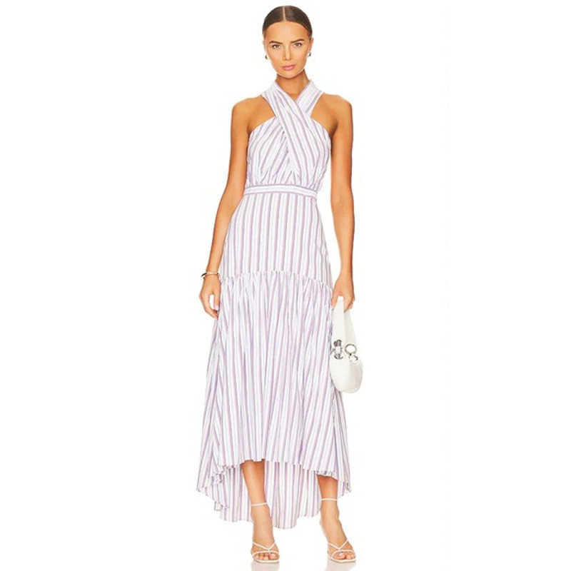 New! VERONICA BEARD
Radley Striped Poplin Midi
Dress White Multi Sz 10 $598 - 1