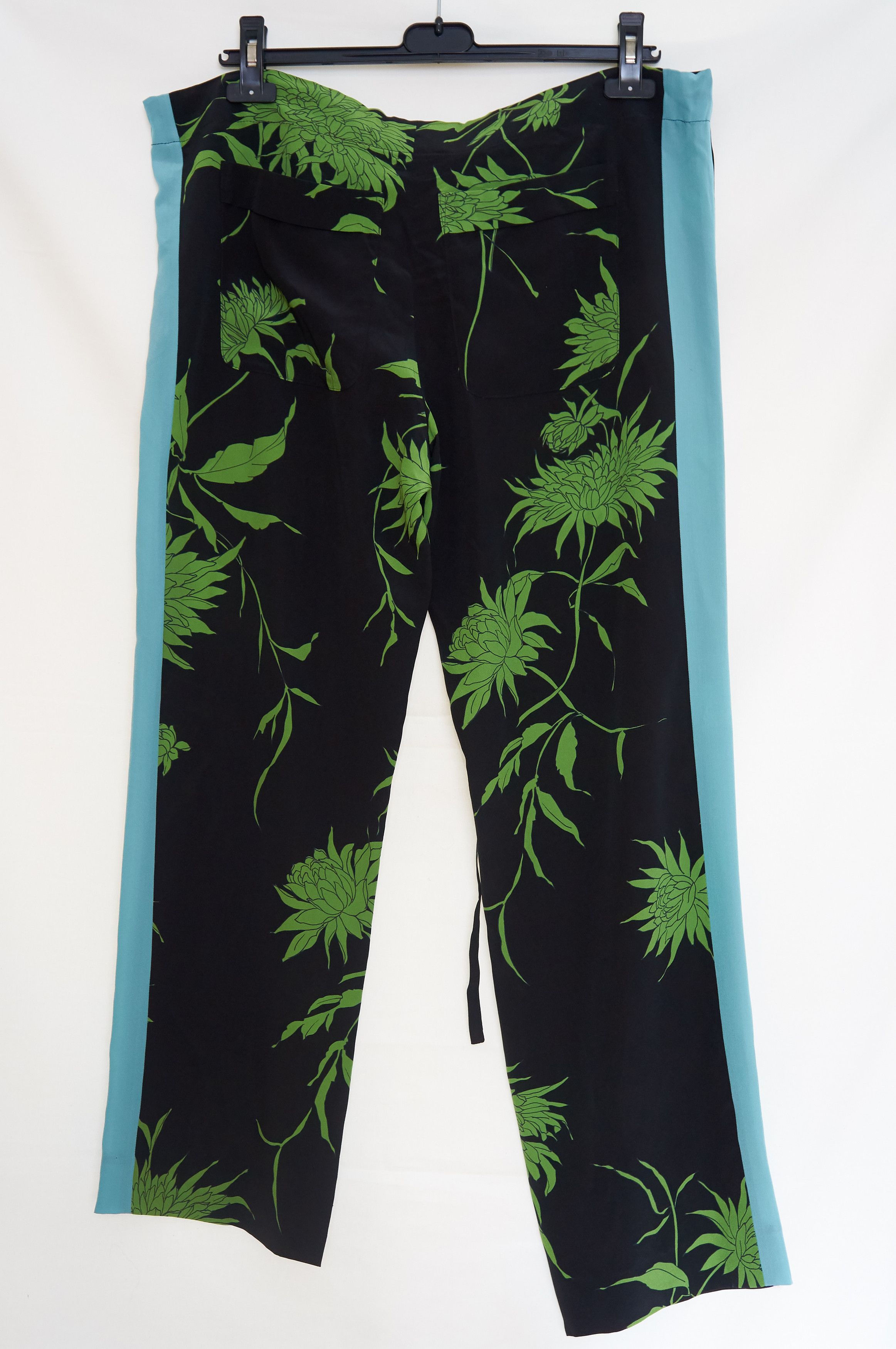 silk floral pants - 1